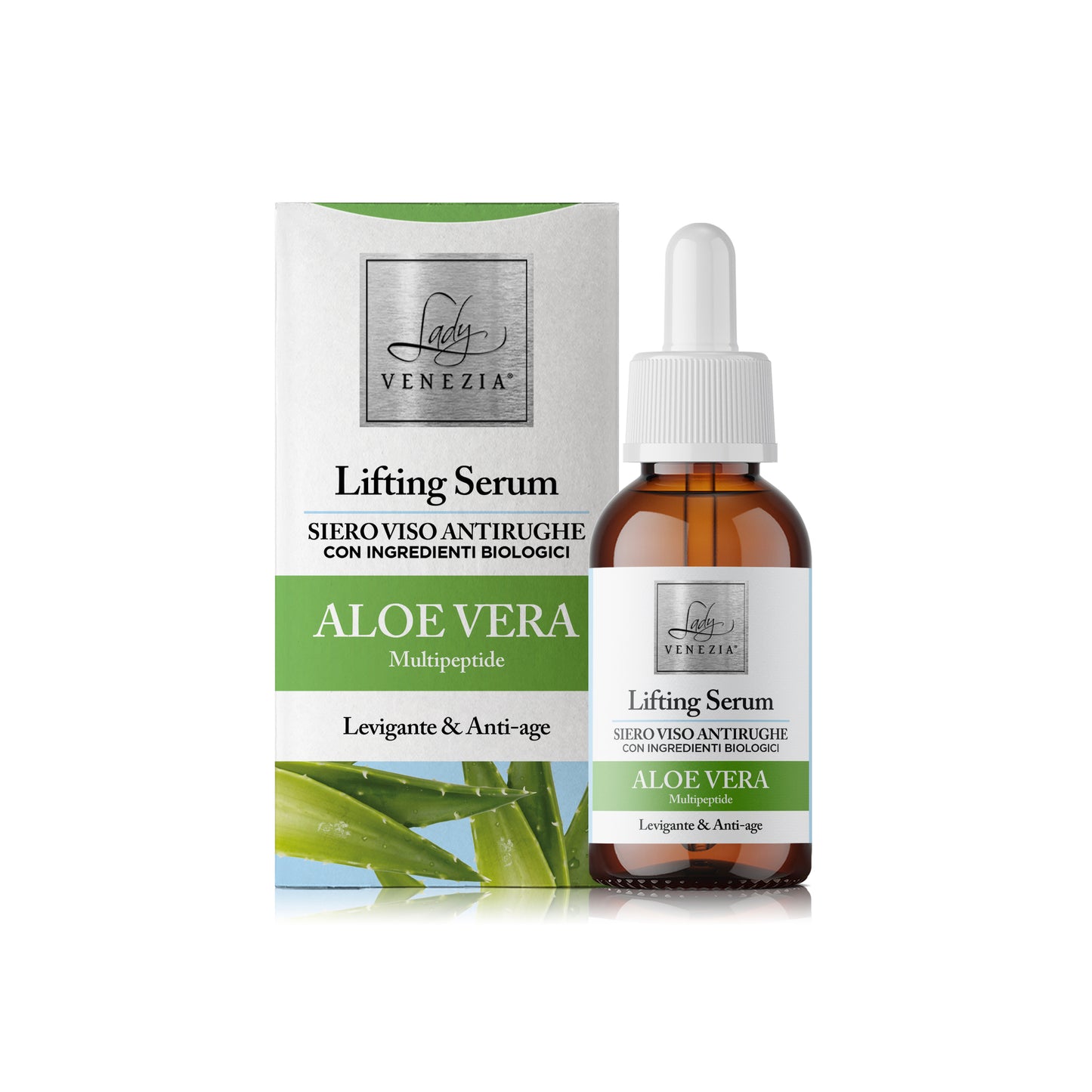 Sérum visage anti-rides à l'aloe vera aux ingrédients biologiques - 30 ml