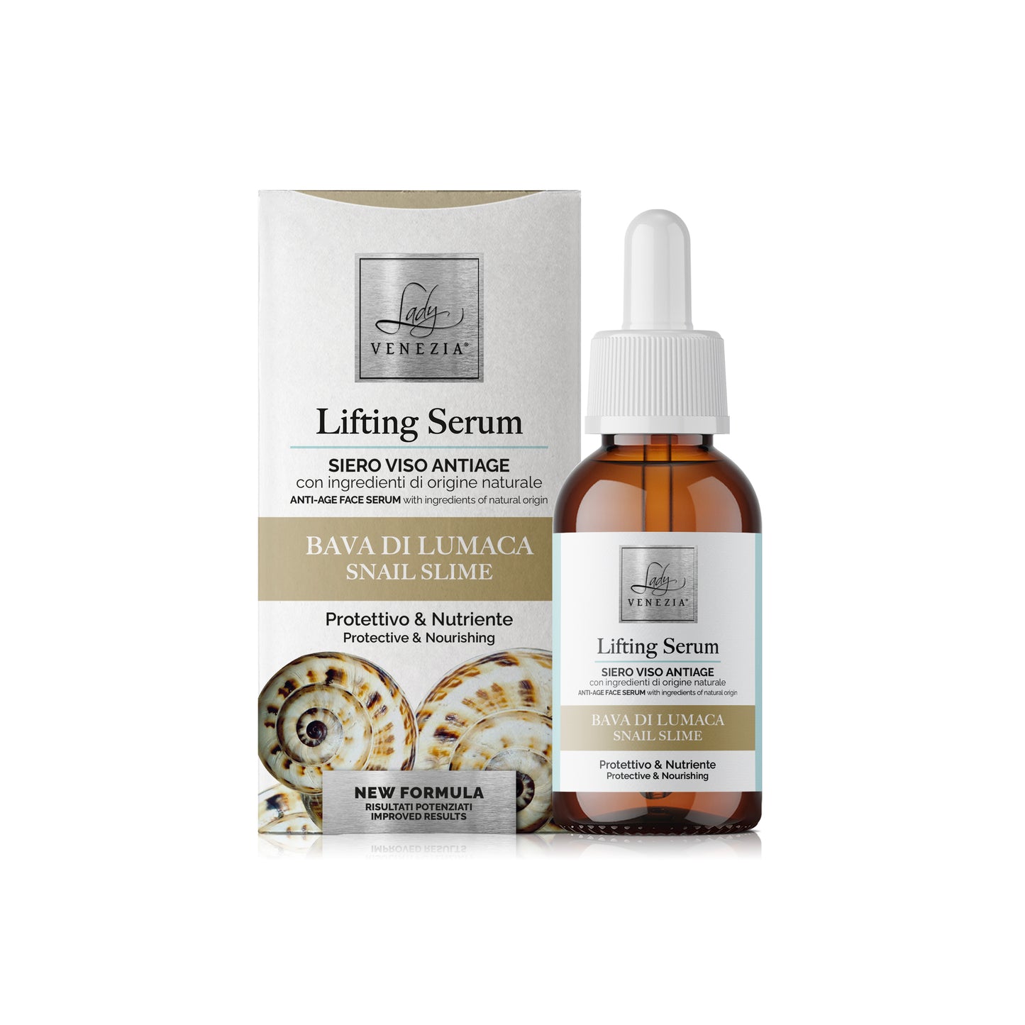 Sérum visage anti-rides à la bave d'escargot aux ingrédients biologiques - 30 ml