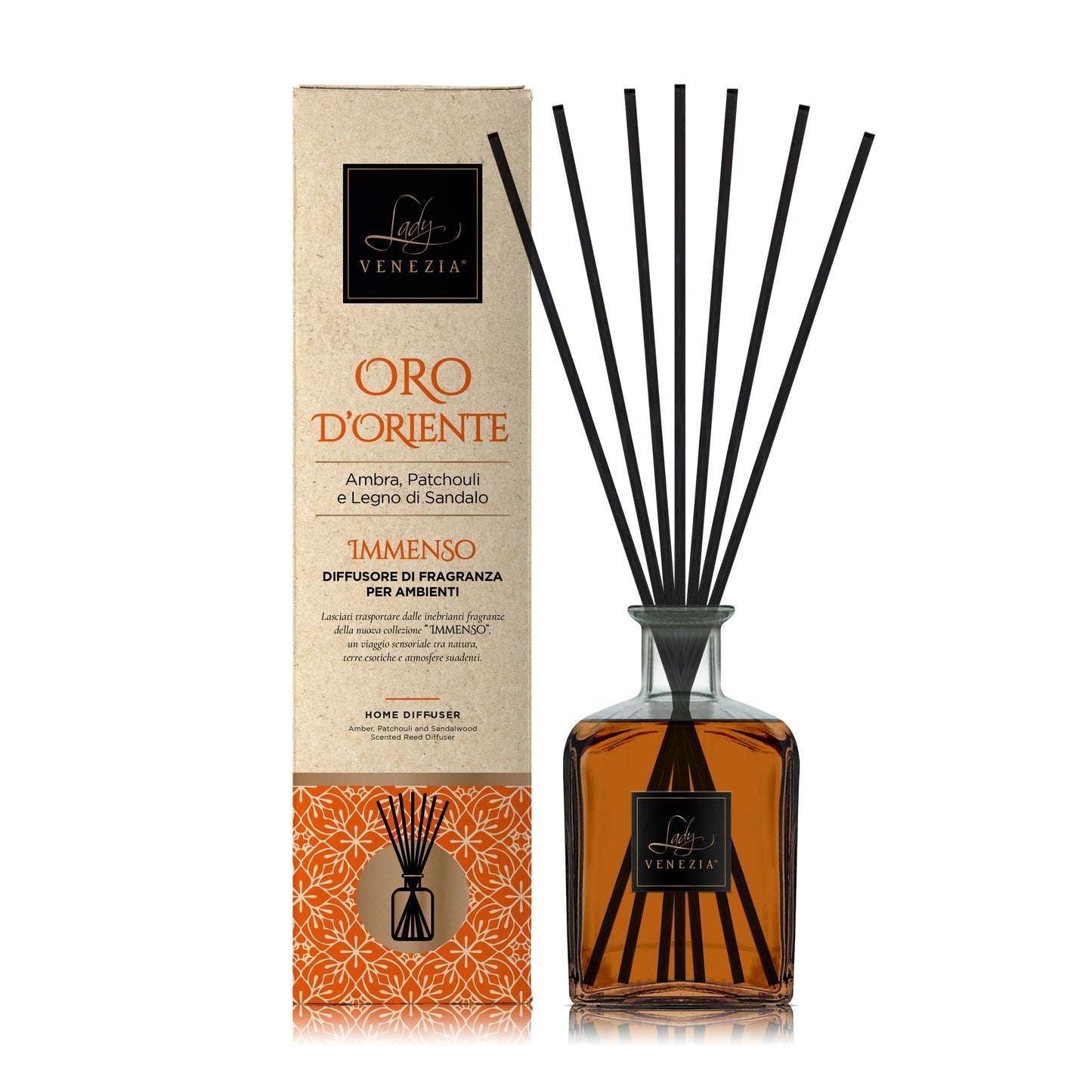 Maxi Diffusore Ambiente "Immenso" con Bastoncini - 3 Fragranze - 1 lt