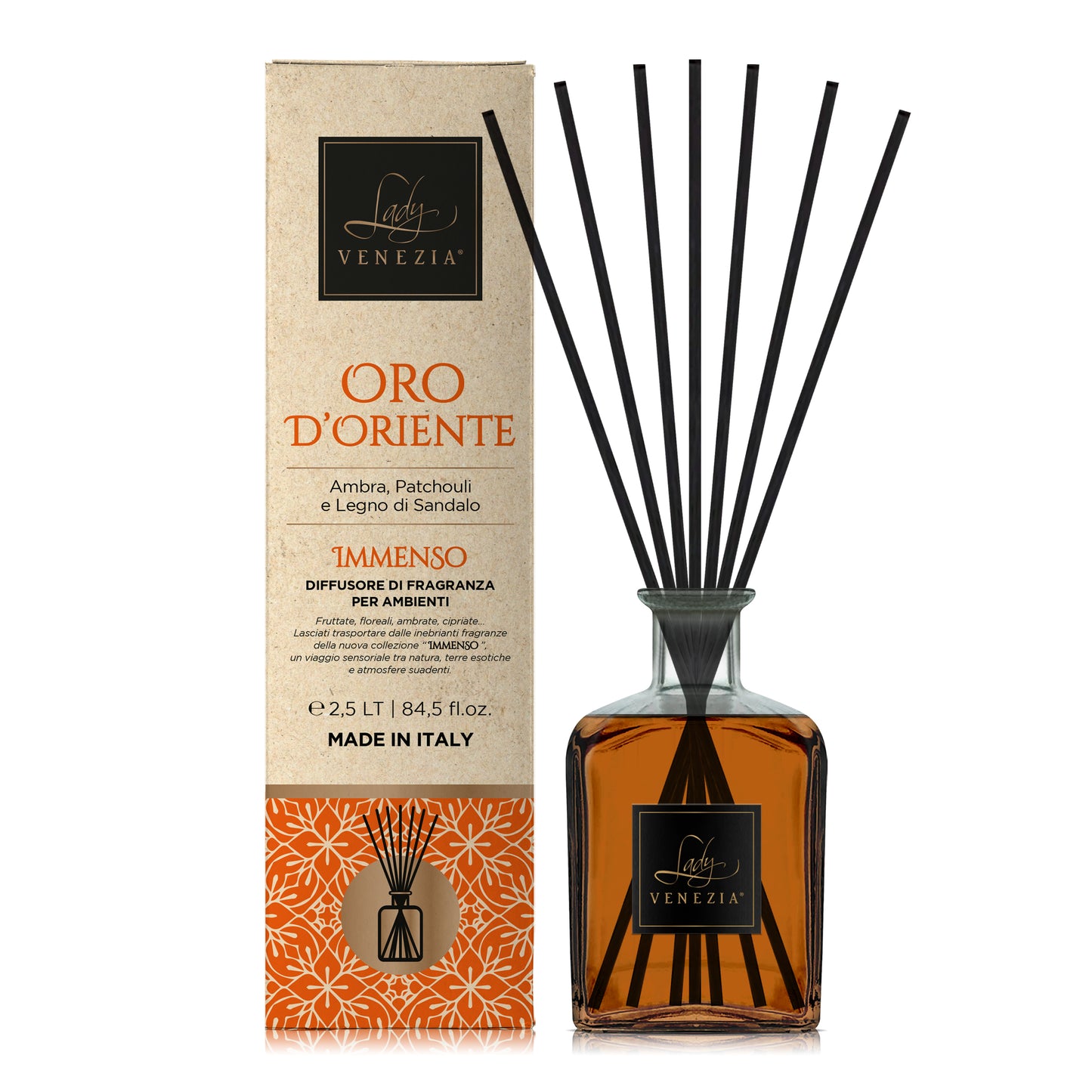 Maxi Diffusore Ambiente "Immenso" con Bastoncini - 3 Fragranze - 2,5 lt