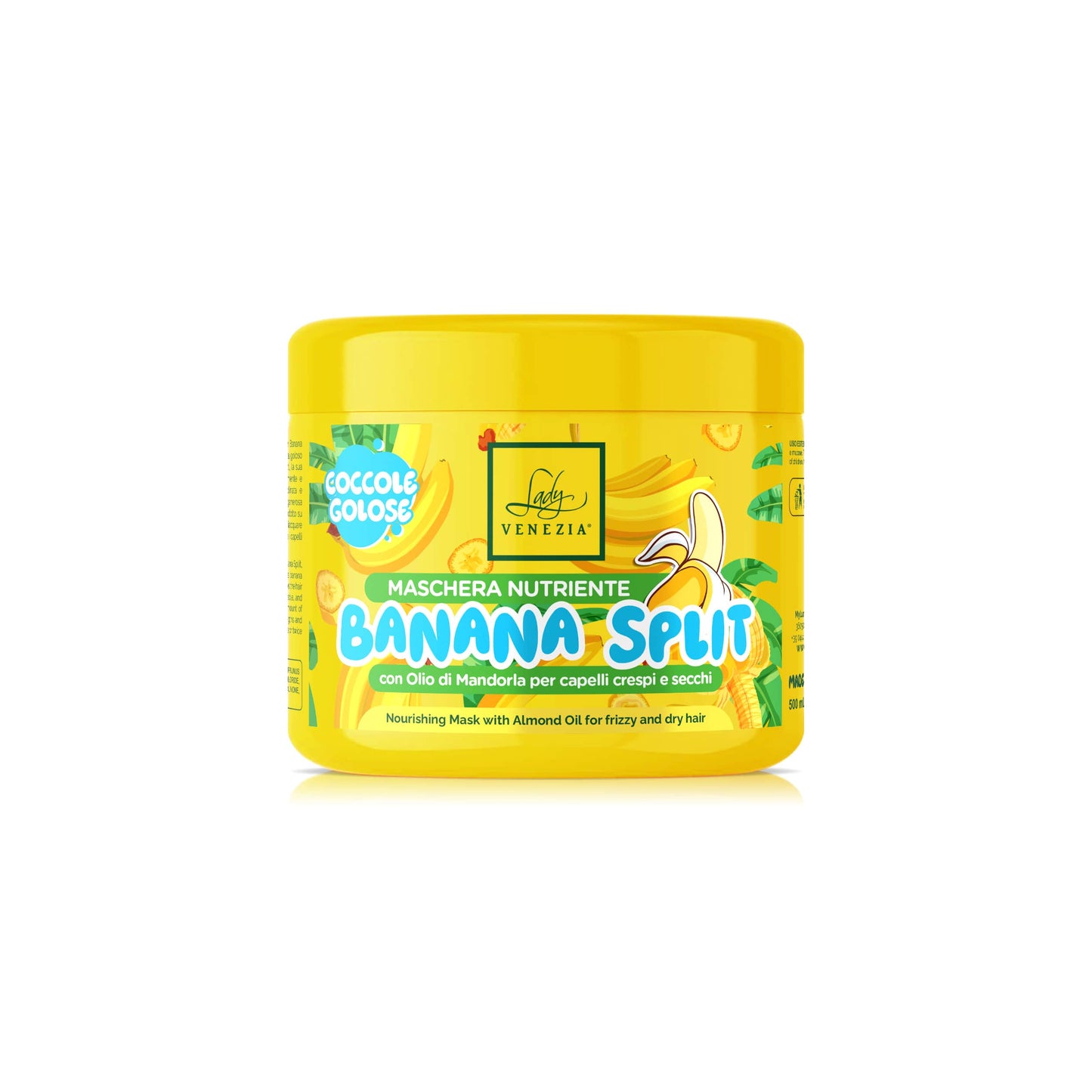 Maschera Nutriente BANANA SPLIT per capelli crespi e secchi con Olio di Mandorla