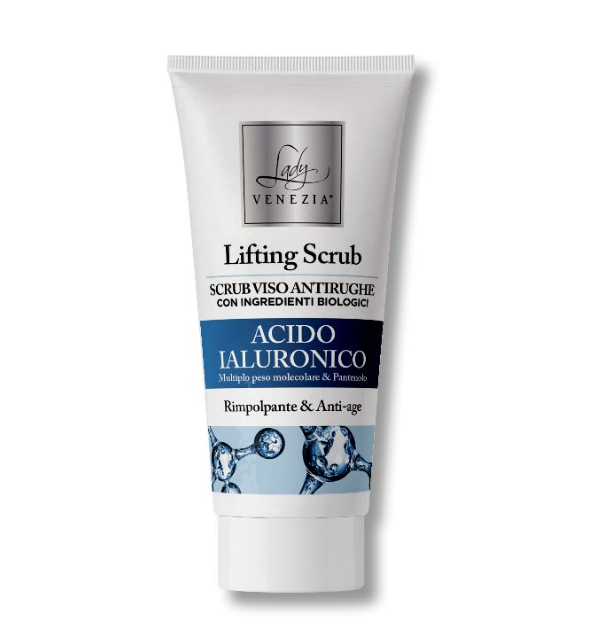 Trattamento Viso Siero 30 ml + Crema 50 ml + Scrub Viso 100 ml all' Acido Ialuronico