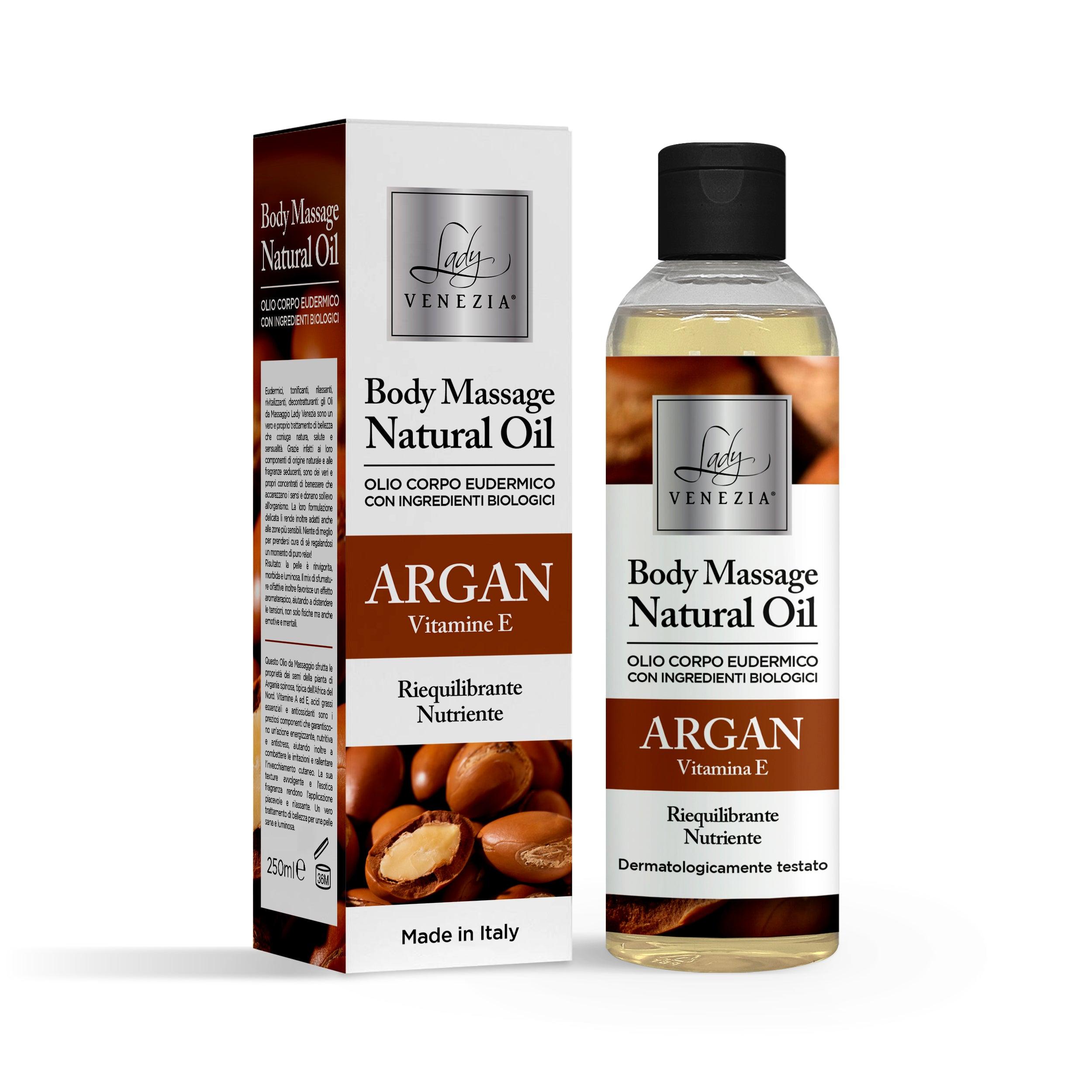 Body Massage Natural Oil - Argan, riequilibrante e nutriente 250 ml – Lady  Venezia Shop