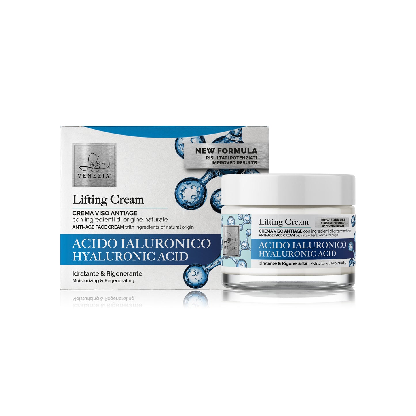 Hyaluronic Acid Anti-Wrinkle Face Cream with Organic Ingredients - 50 ml