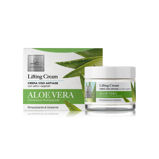 Crème visage anti-rides à l'aloe vera aux ingrédients biologiques - 50 ml