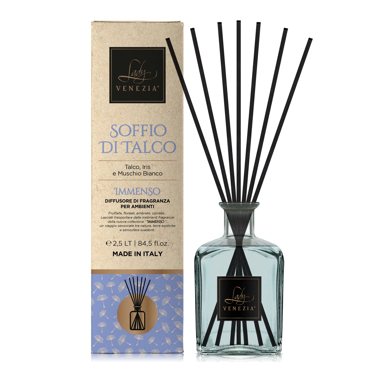 Maxi Diffusore Ambiente "Immenso" con Bastoncini - 3 Fragranze - 2,5 lt