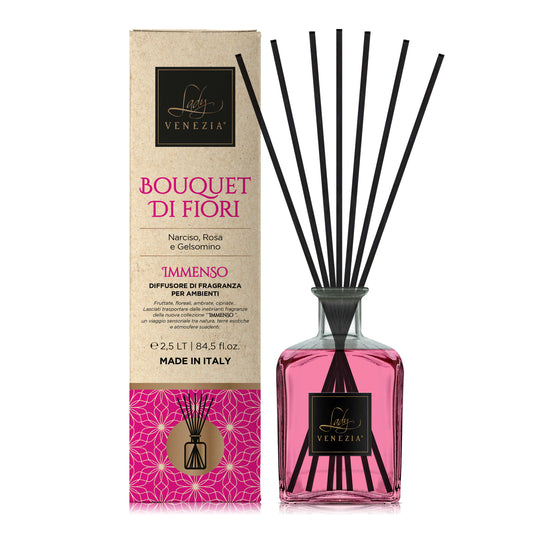 Maxi Diffusore Ambiente "Immenso" con Bastoncini - 3 Fragranze - 2,5 lt