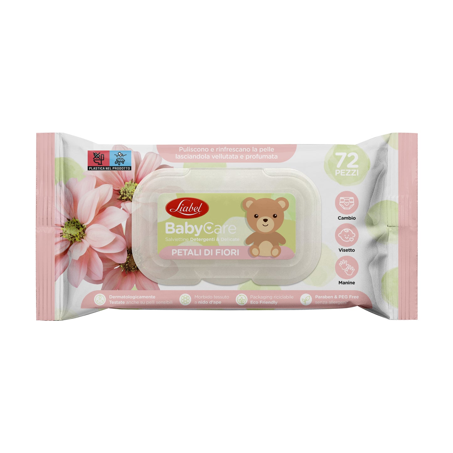 Liabel - Salviette Baby Care - 72 pz - Fragranze Assortite