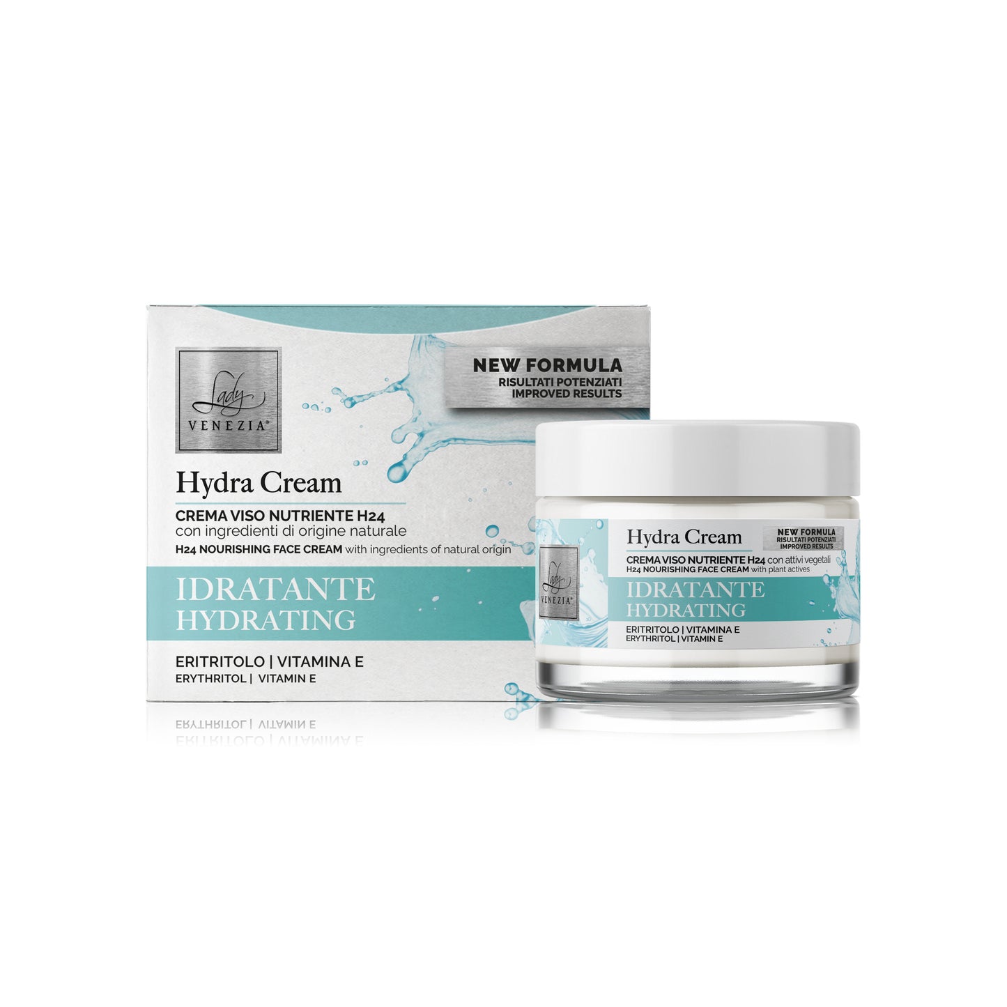 Crema Viso Idratante con Collagene, Acido Ialuronico e Vitamina E - Hydra Cream - 50 ml