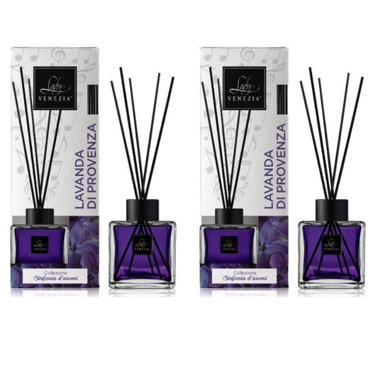 Diffusore Ambiente "Cubo" con Bastoncini - fragranze assortite - 100 ml x 2